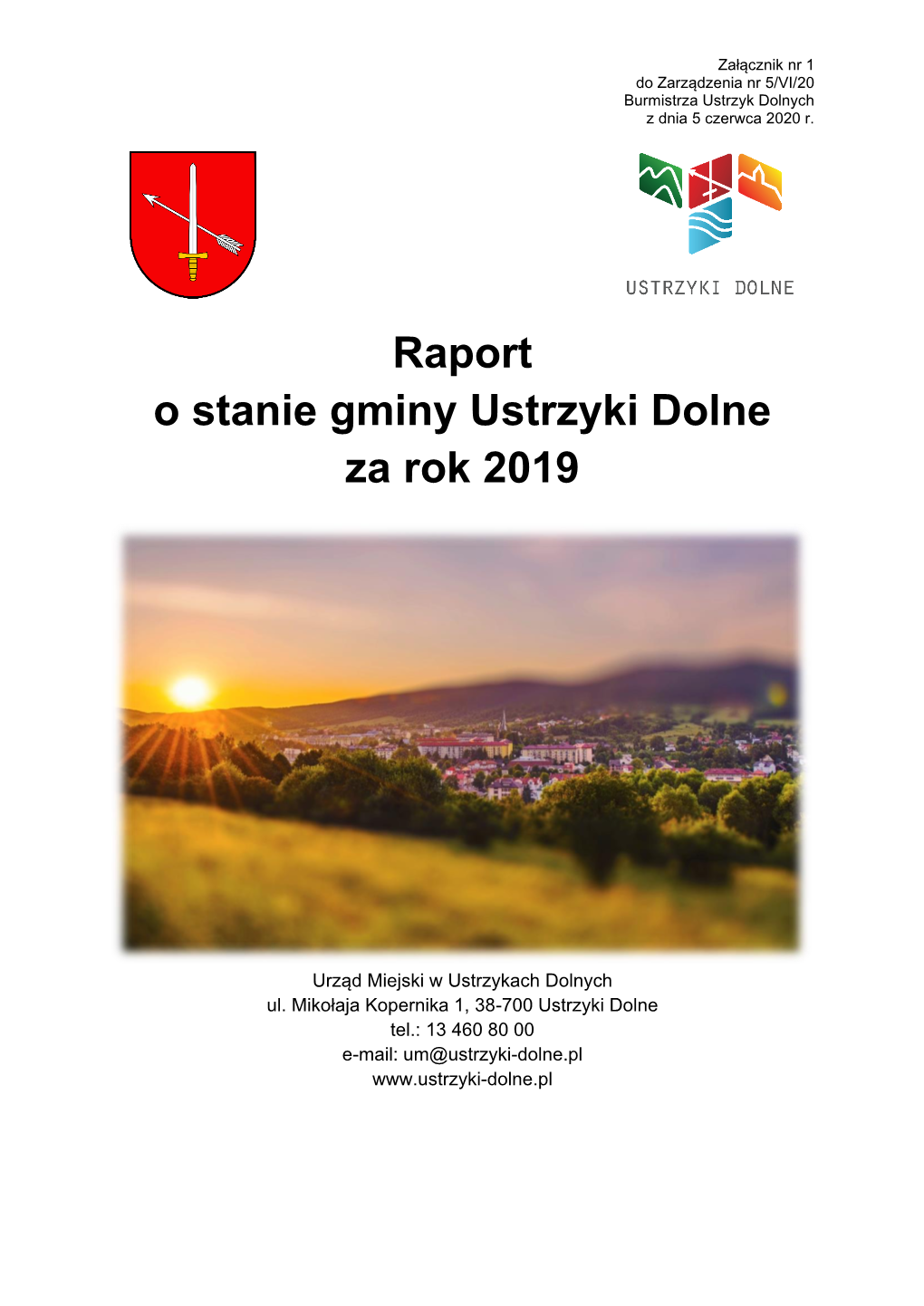 Raport O Stanie Gminy Ustrzyki Dolne Za Rok 2019