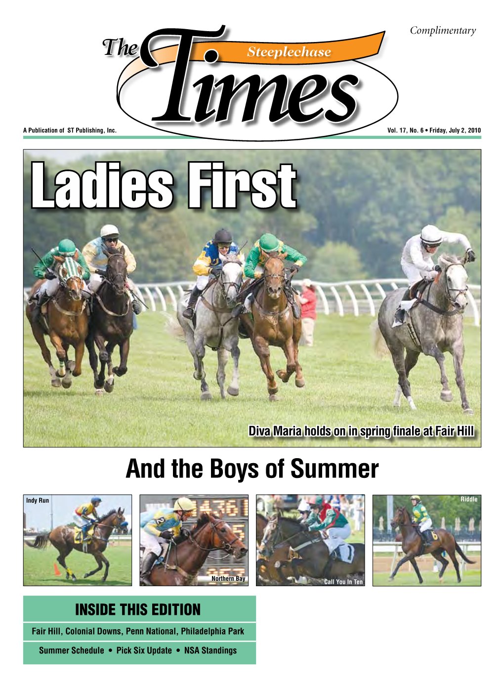 Times Vol. 17, No. 6 • Friday, July 2, 2010 Ladies First