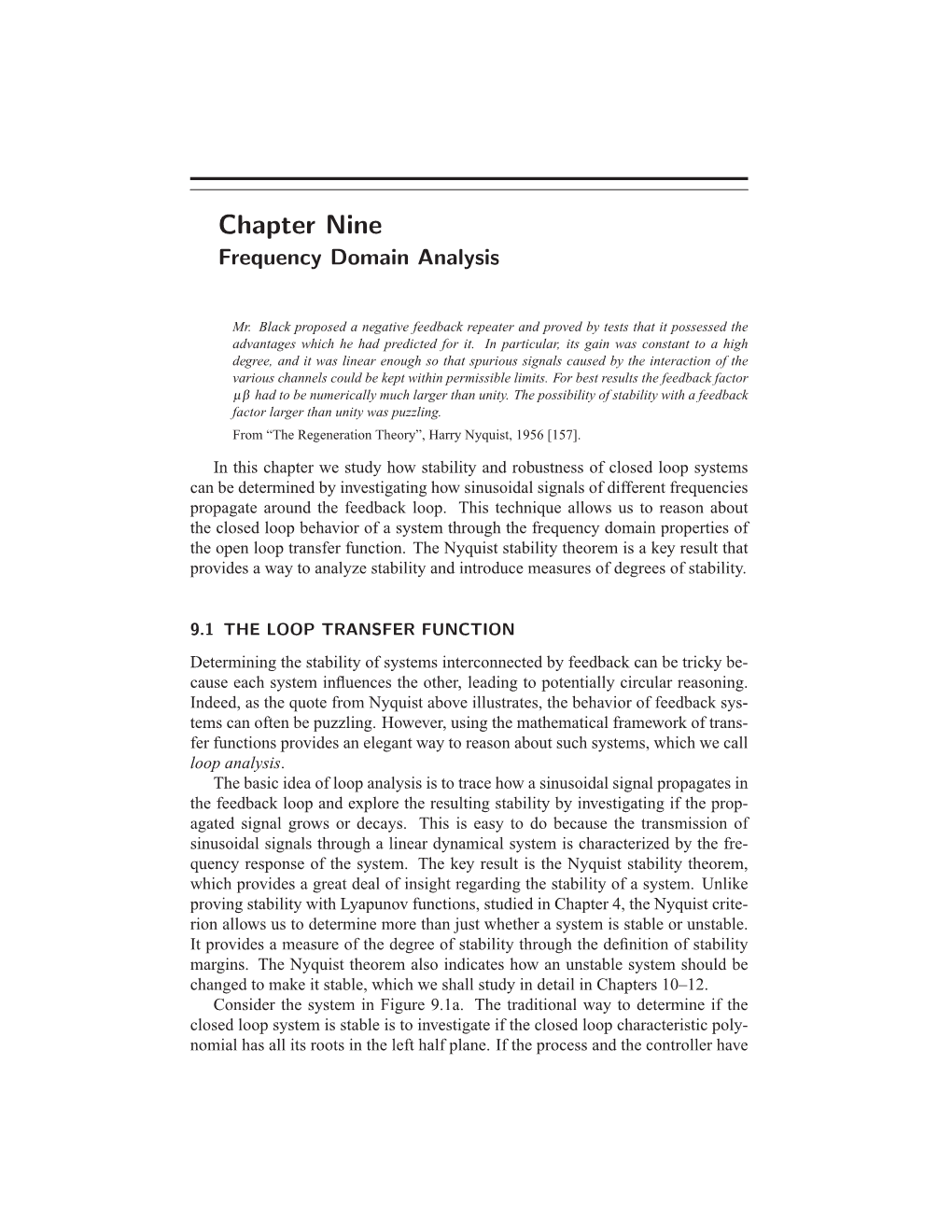 Chapter Nine Frequency Domain Analysis