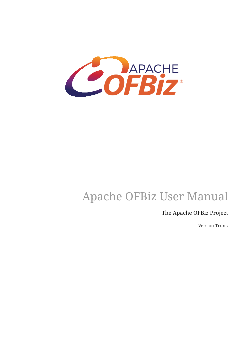 Apache Ofbiz User Manual