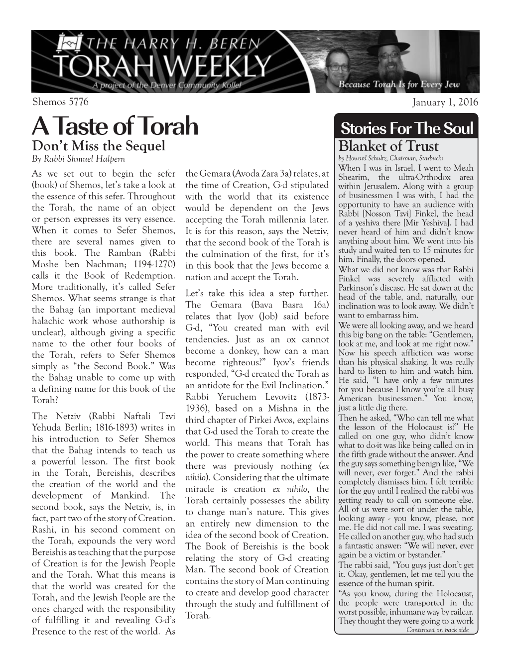 A Taste of Torah