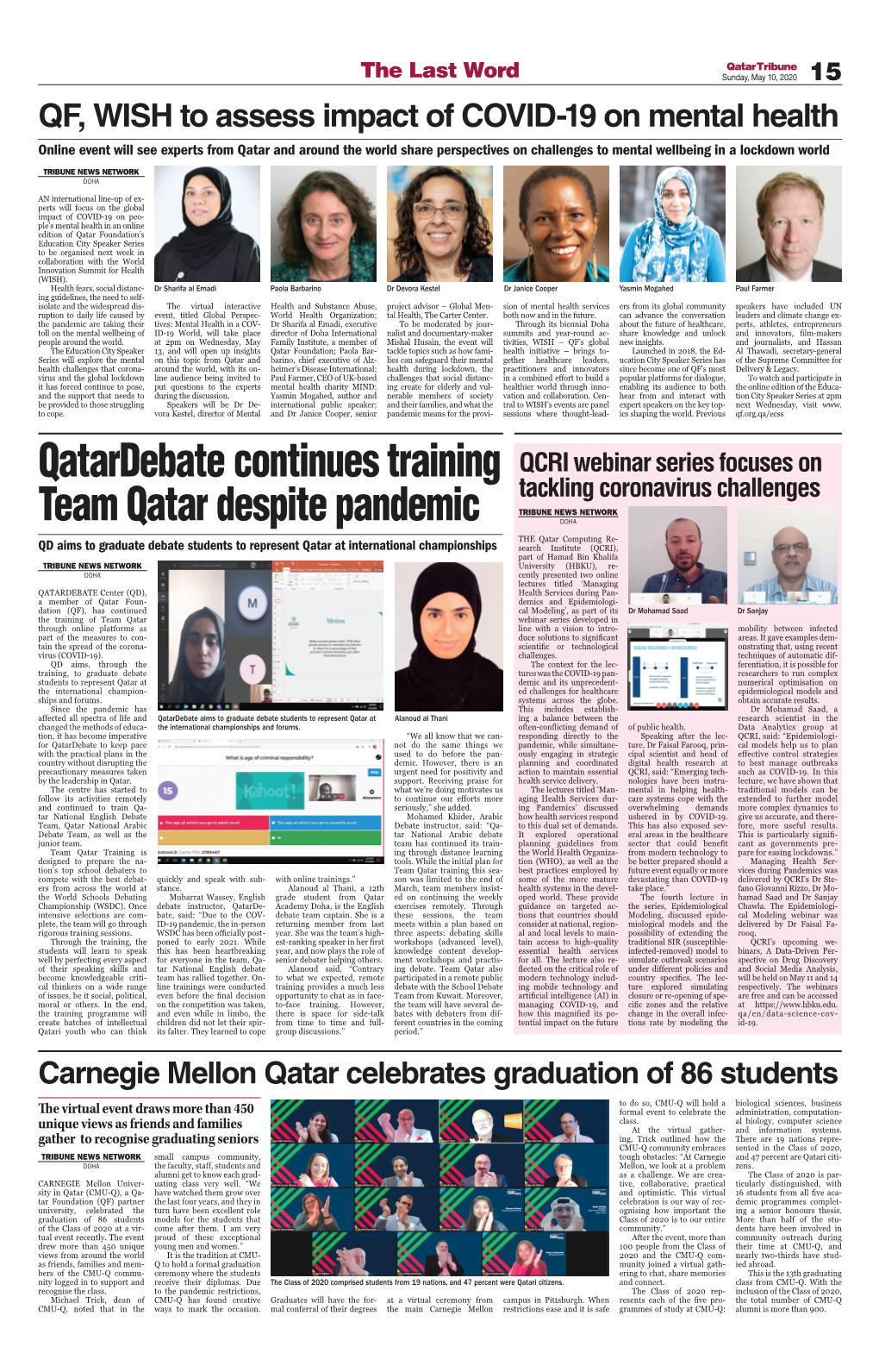 Qatardebate Continues Training Team Qatar Despite Pandemic