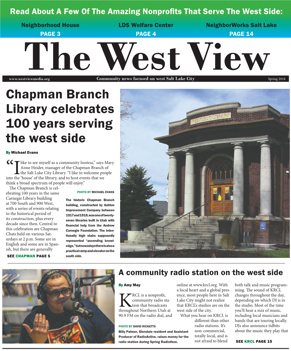 Chapman Branch Library Celebrates 100 Years Serving the West Side