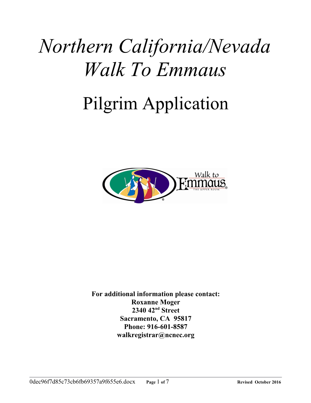 Walk to Emmaus