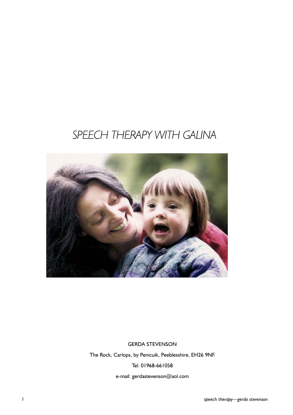 Speech Therapy with Galina