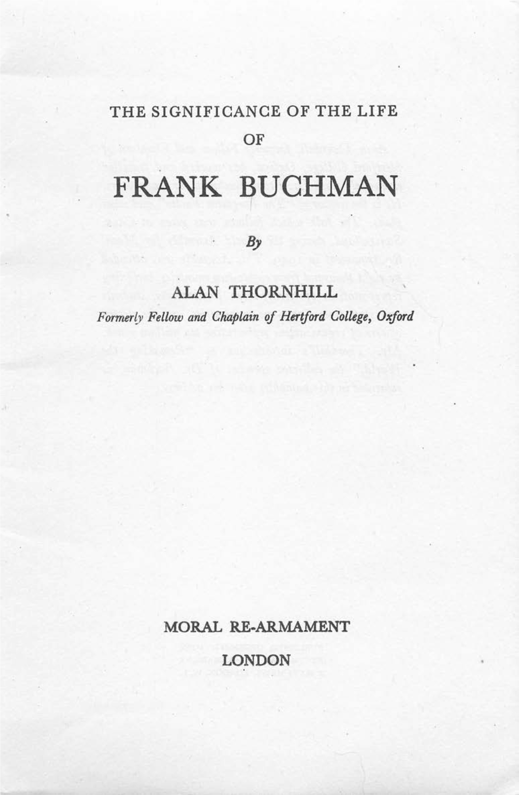 Frank Buchman