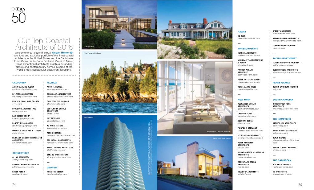 Our Top Coastal Architects of 2016