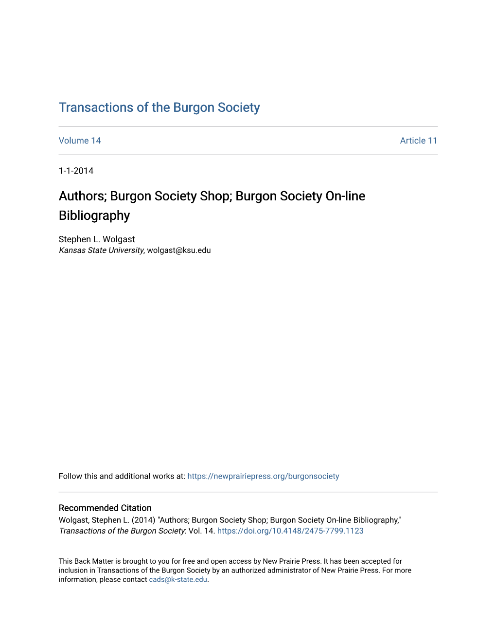 Burgon Society Shop; Burgon Society On-Line Bibliography