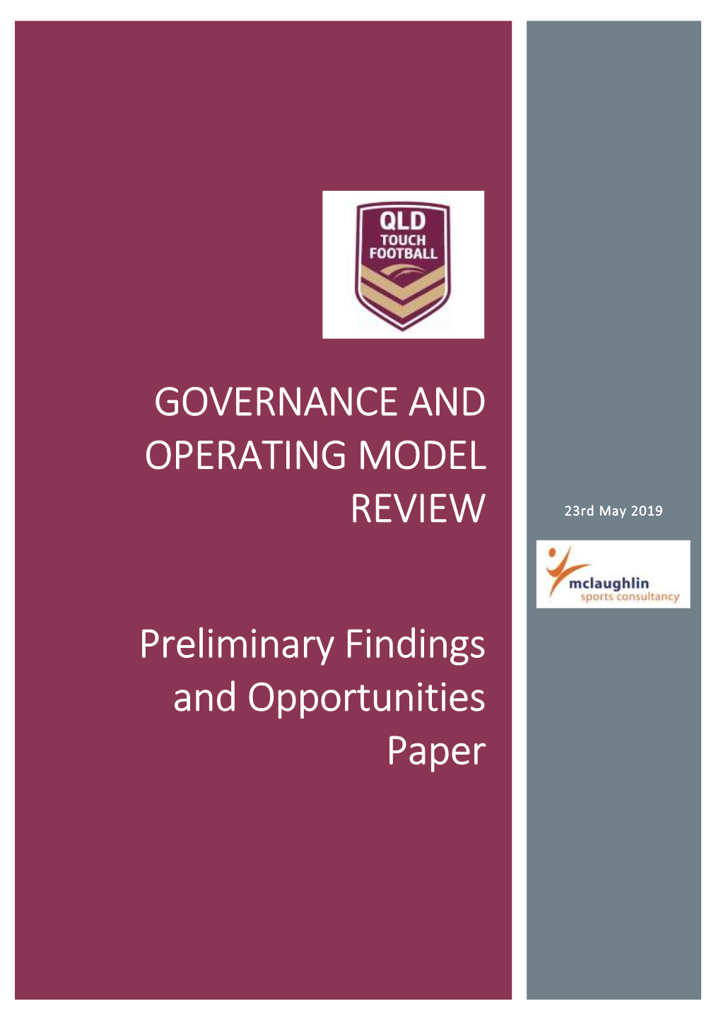 Preliminary Findings and Opportunities Paper