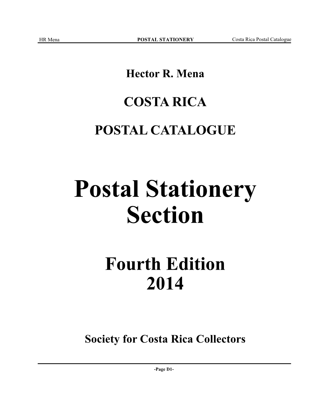 Costa Rica Postal Stationery