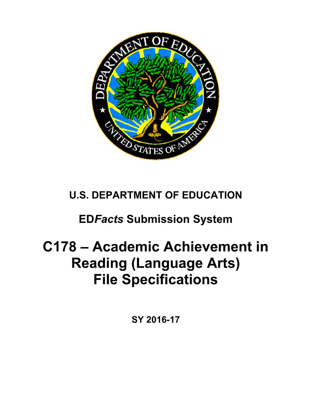 Academic Achievement in Reading (Language Arts) File Specifications (Msword)