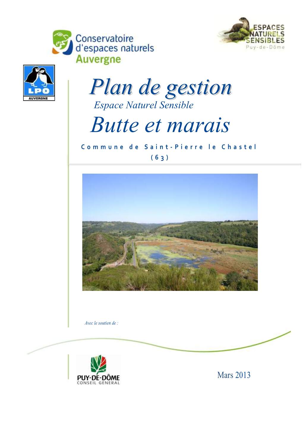 Plan De Gestion De L'ens Butte Et Marais