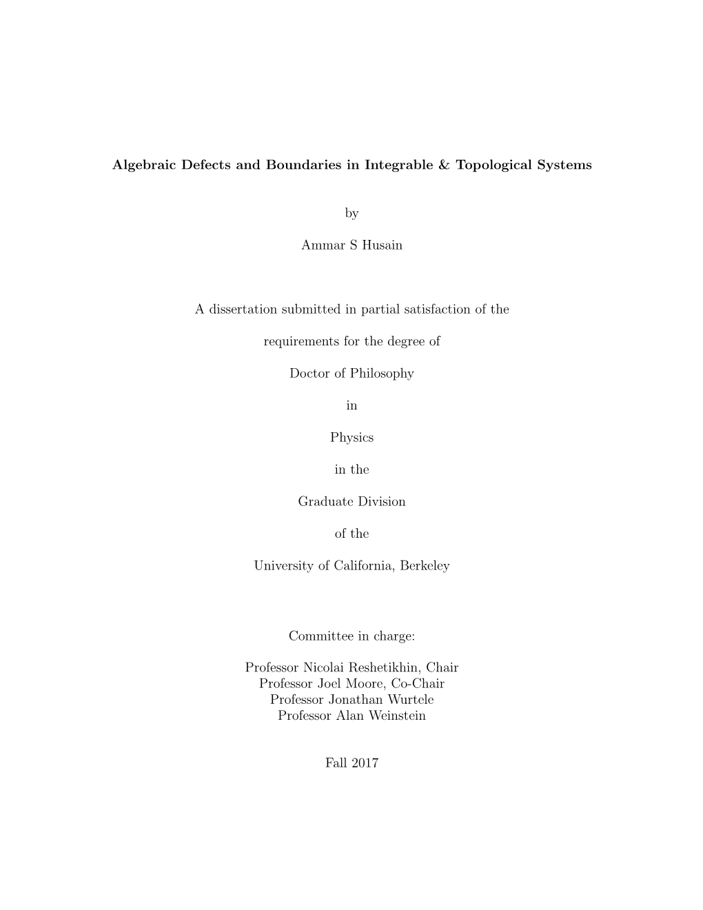 Algebraic Defects and Boundaries in Integrable/Topological Systems