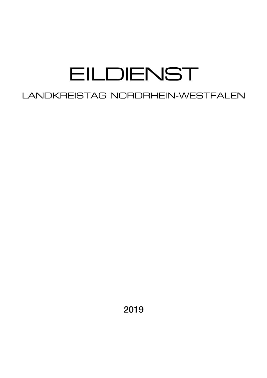 Eildienst Landkreistag Nordrhein-Westfalen