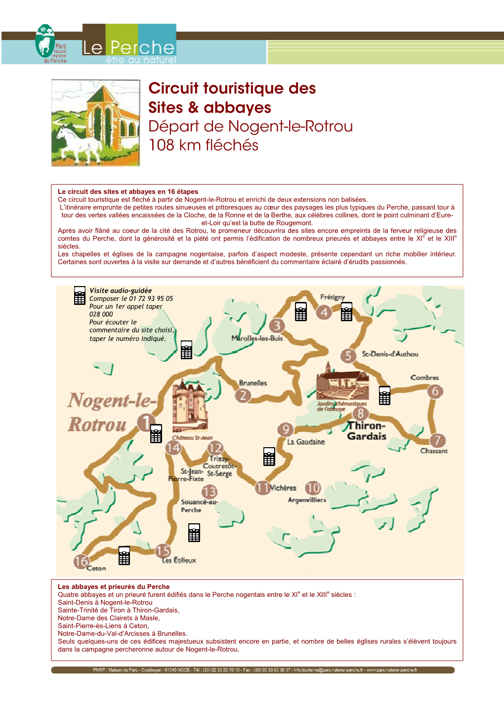 Circuit Touristique Des Sites & Abbayes Départ De Nogent-Le-Rotrou 108