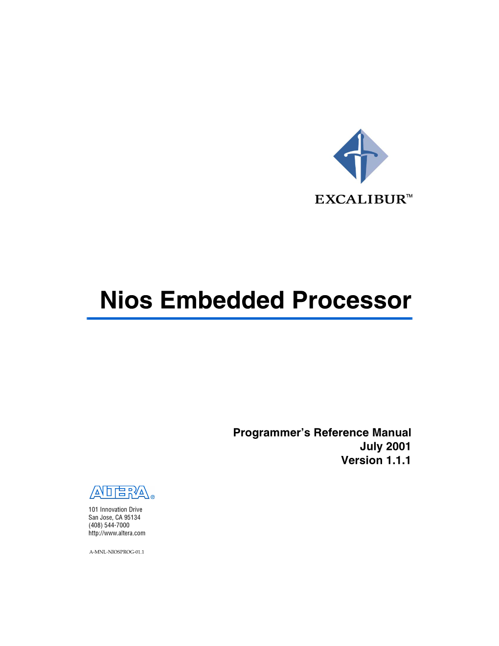 Nios Embedded Processor
