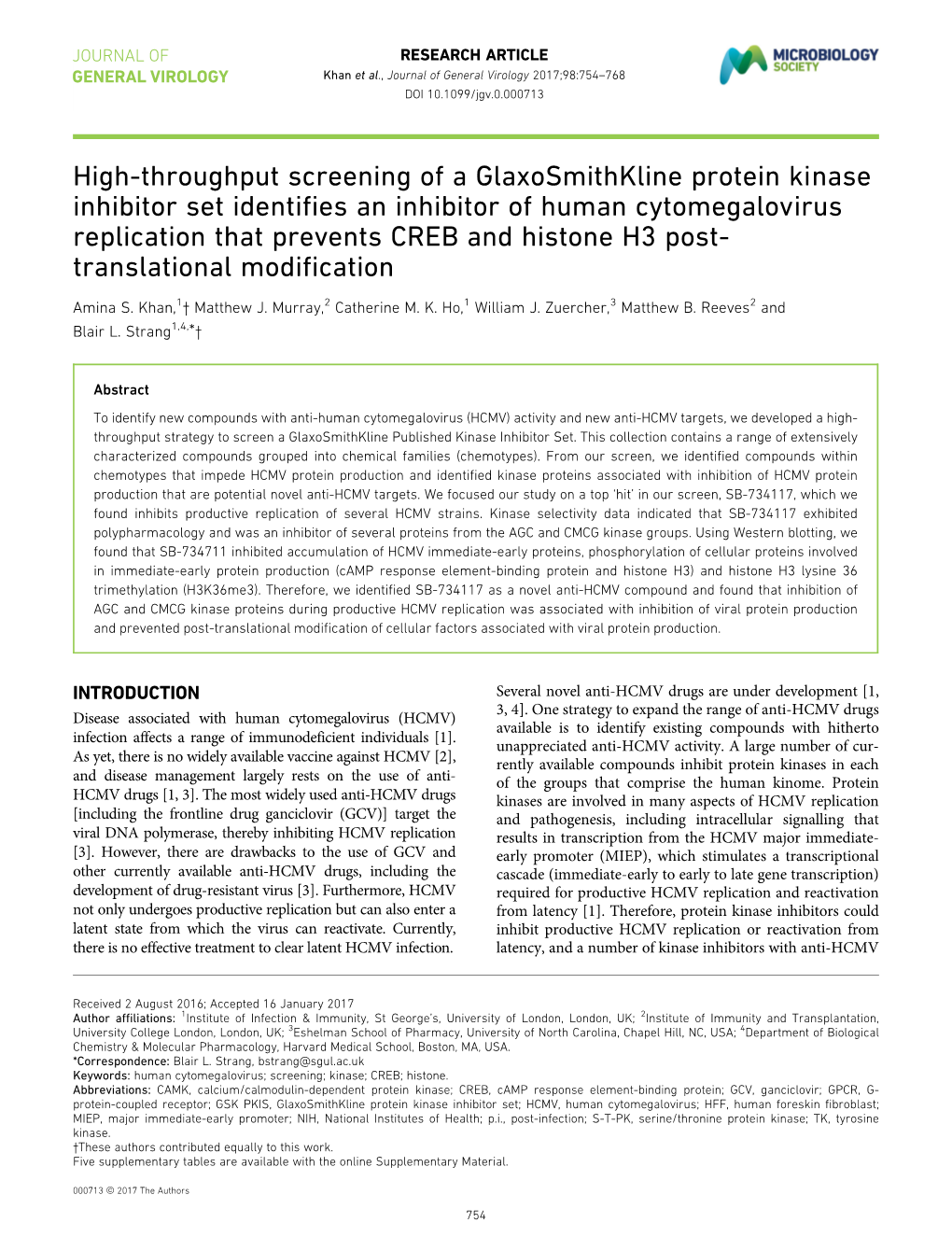 High-Throughput Screening of a Glaxosmithkline Protein Kinase