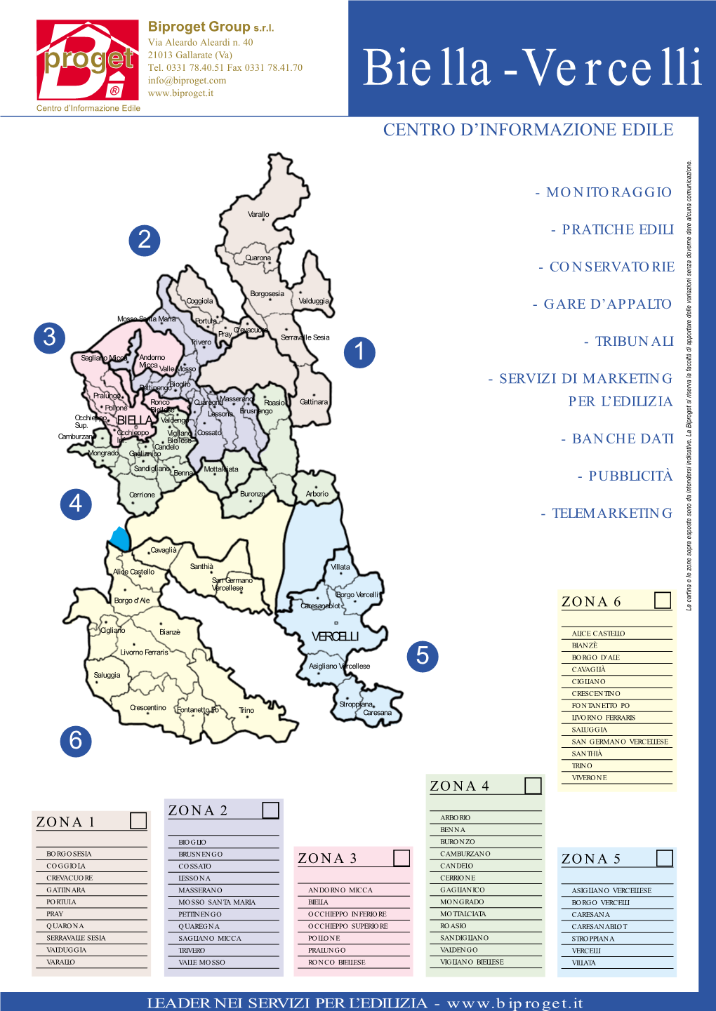 Mappa Cartina Province Di Biella E Vercelli Con Azzonamenti
