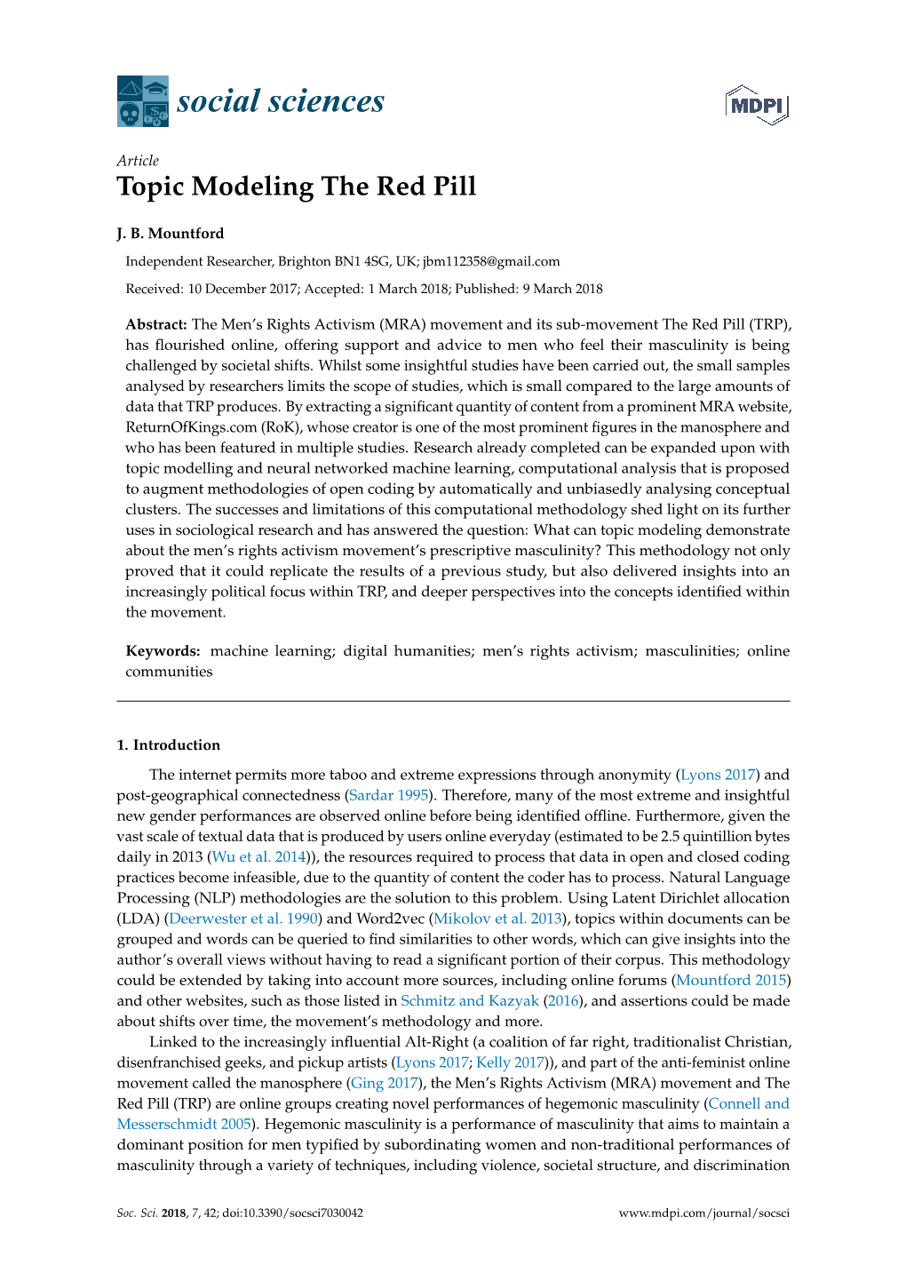 Topic Modeling the Red Pill