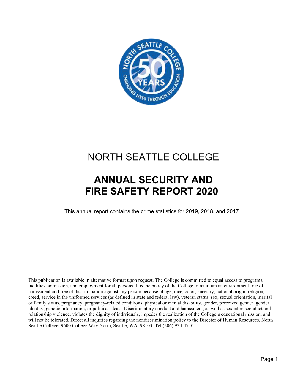 2020 Annual Security and Fire Safety Report