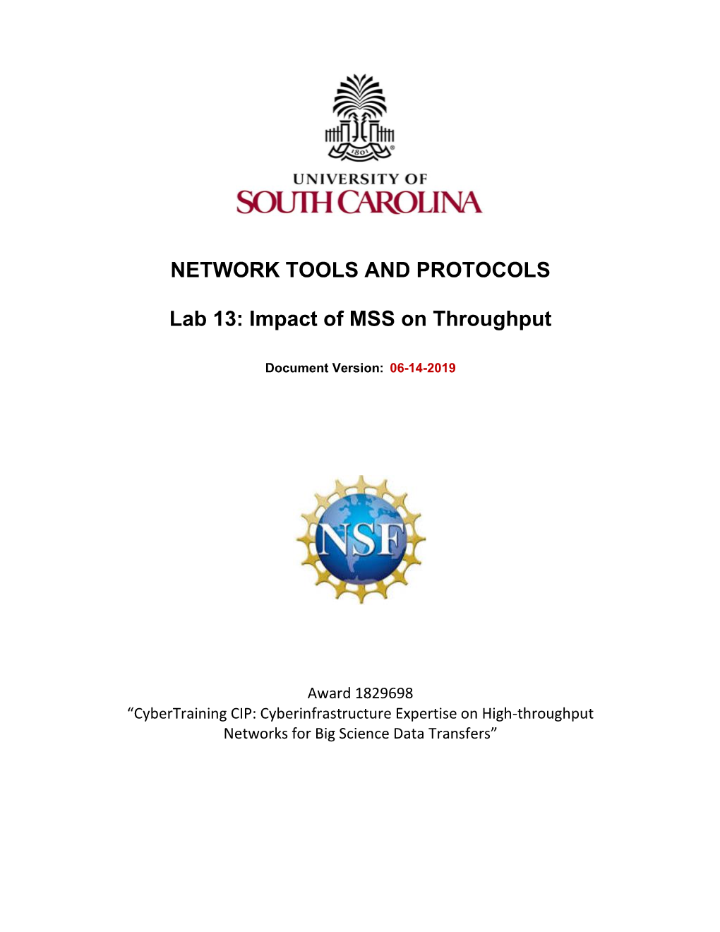 Lab 13: Impact of MSS on Throughput