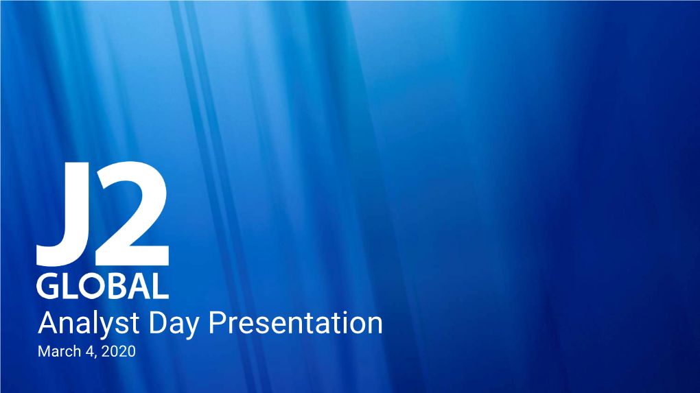 2020 J2 Global Analyst Day Presentation