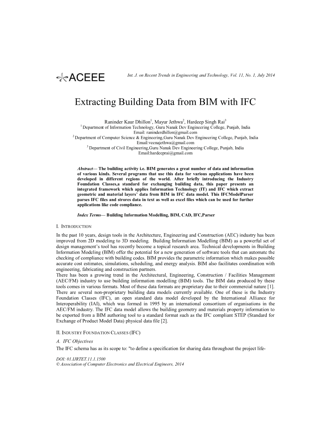 Extracting Building Data from BIM with IFC