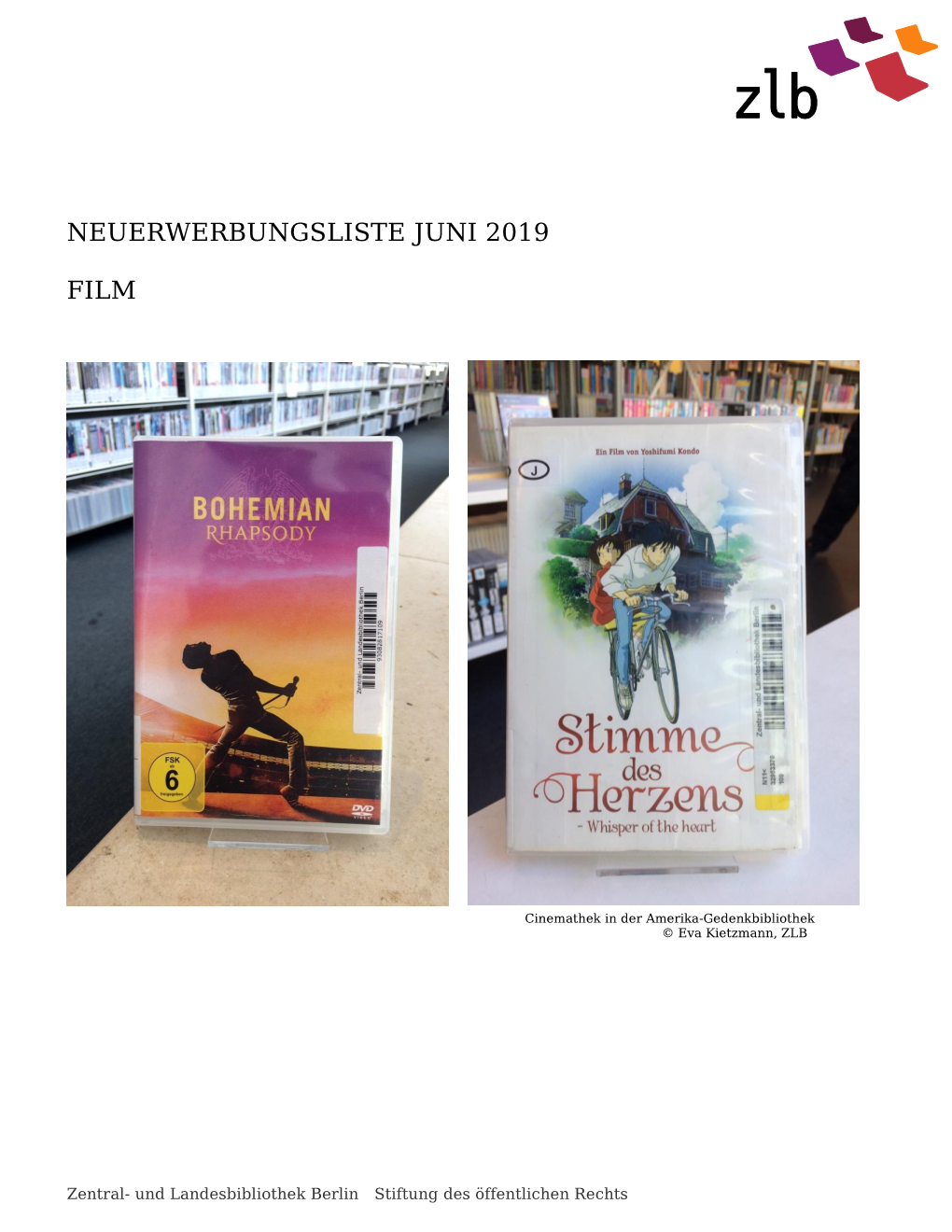 Neuerwerbungsliste Juni 2019 Film