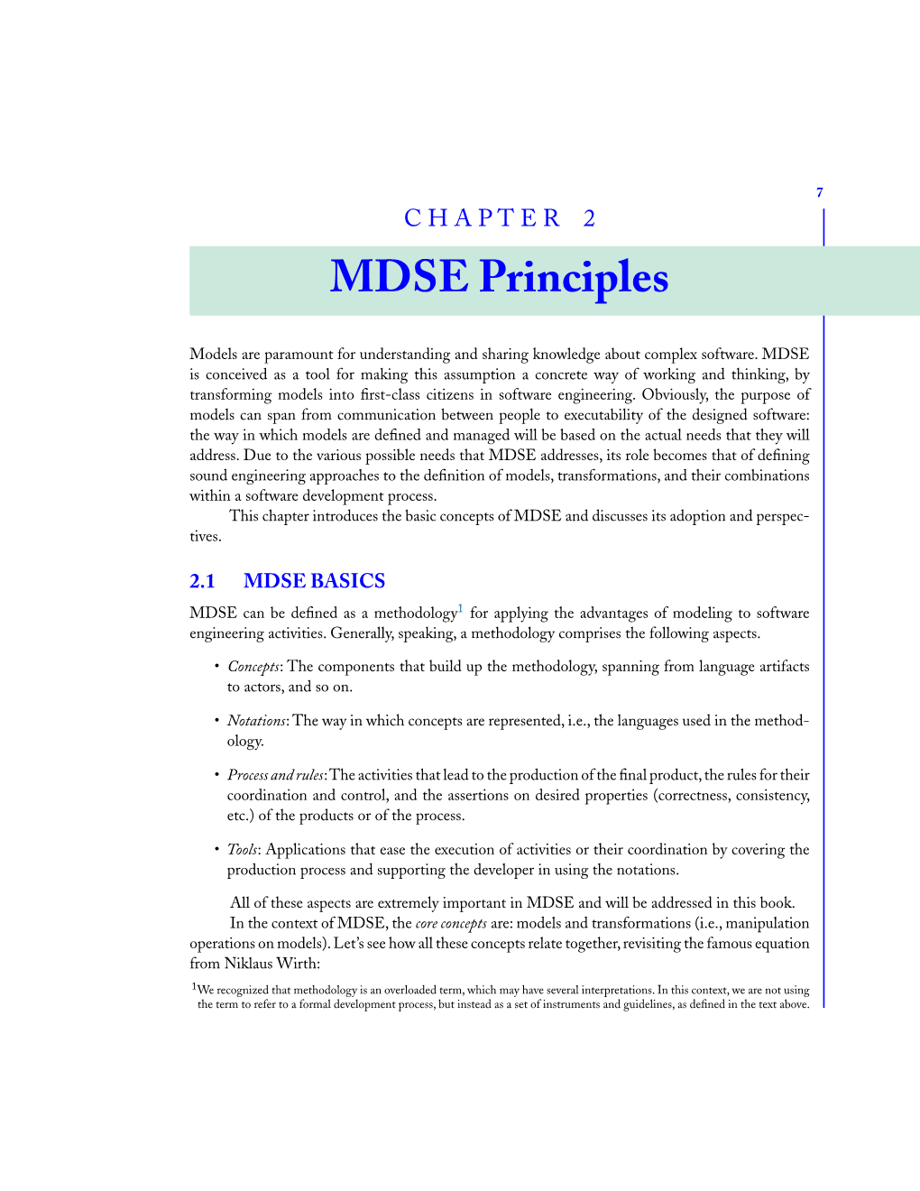 CHAPTER 2 MDSE Principles