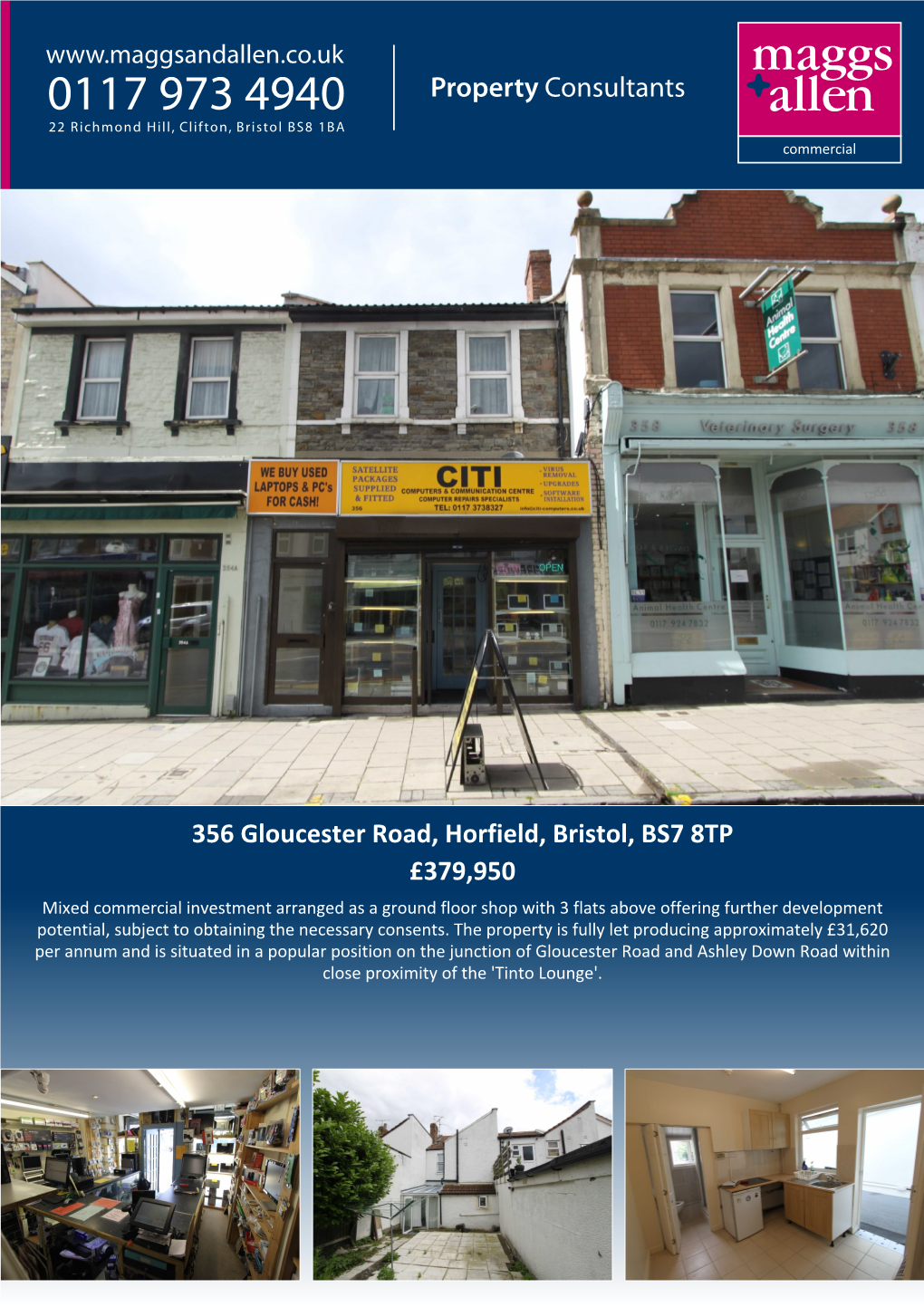 Property Consultants 356 Gloucester Road, Horfield, Bristol, BS7 8TP £379,950