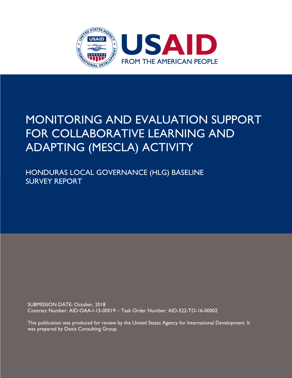 Monitoring and Evaluation Support for Collaborative Learning and Adapting (Mescla) Activity