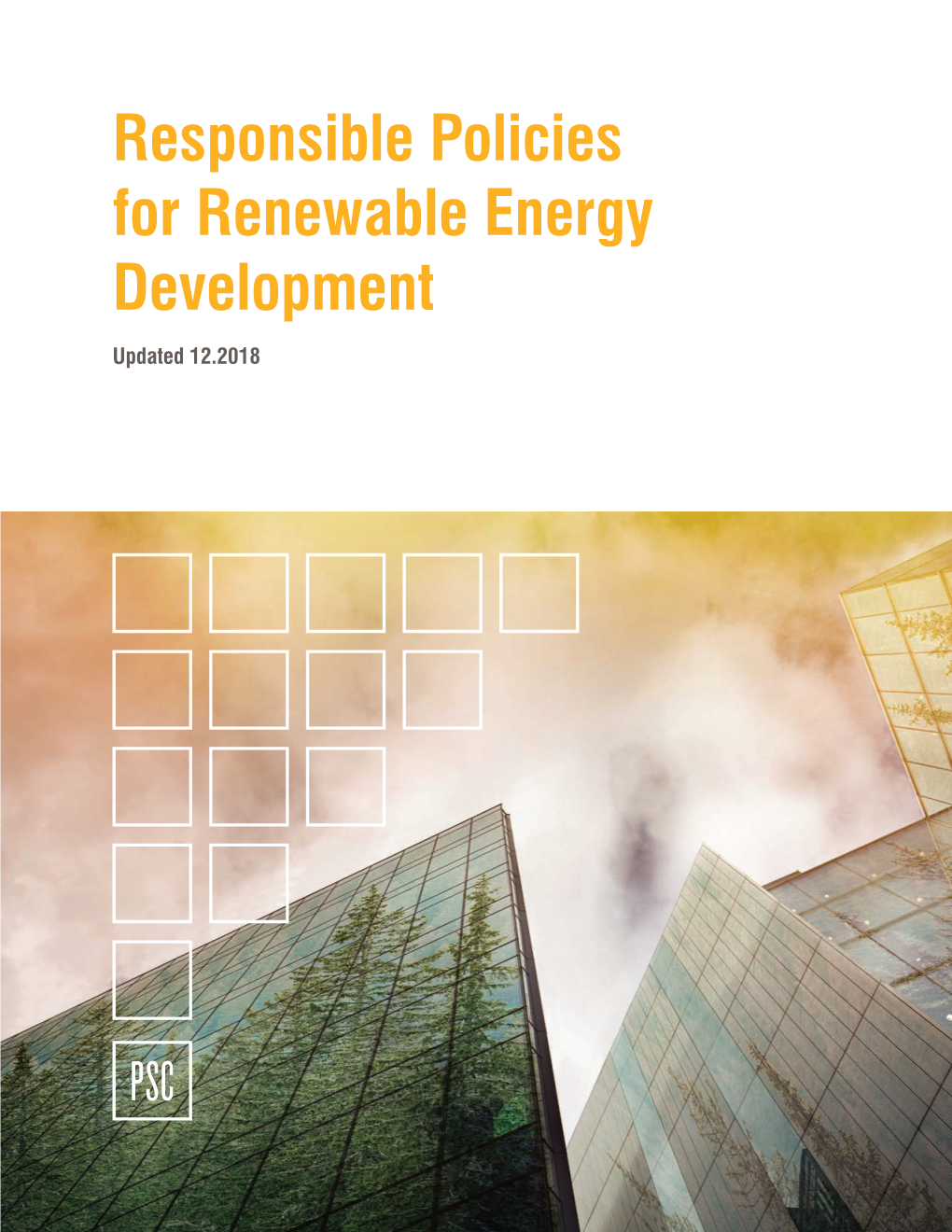 Responsible Policies for Renewable Energy Development