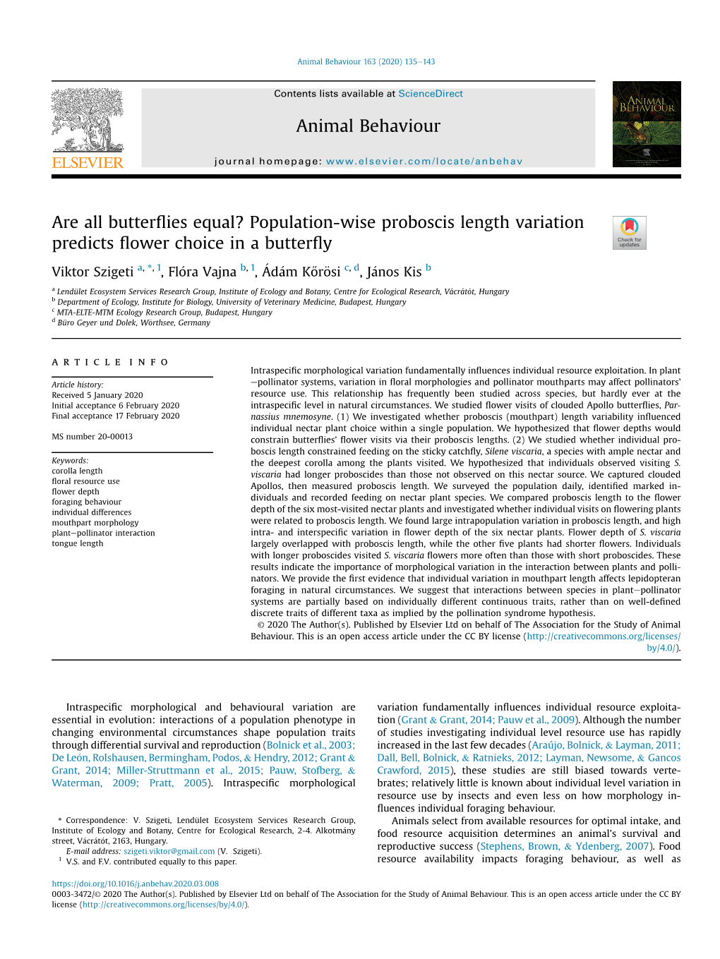 Are All Butterflies Equal? Population-Wise Proboscis Length