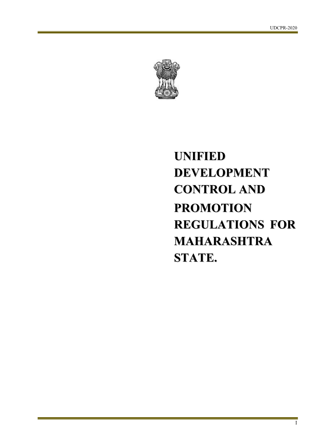 Unified Development Control and Promotion Regulations for Maharashtra State