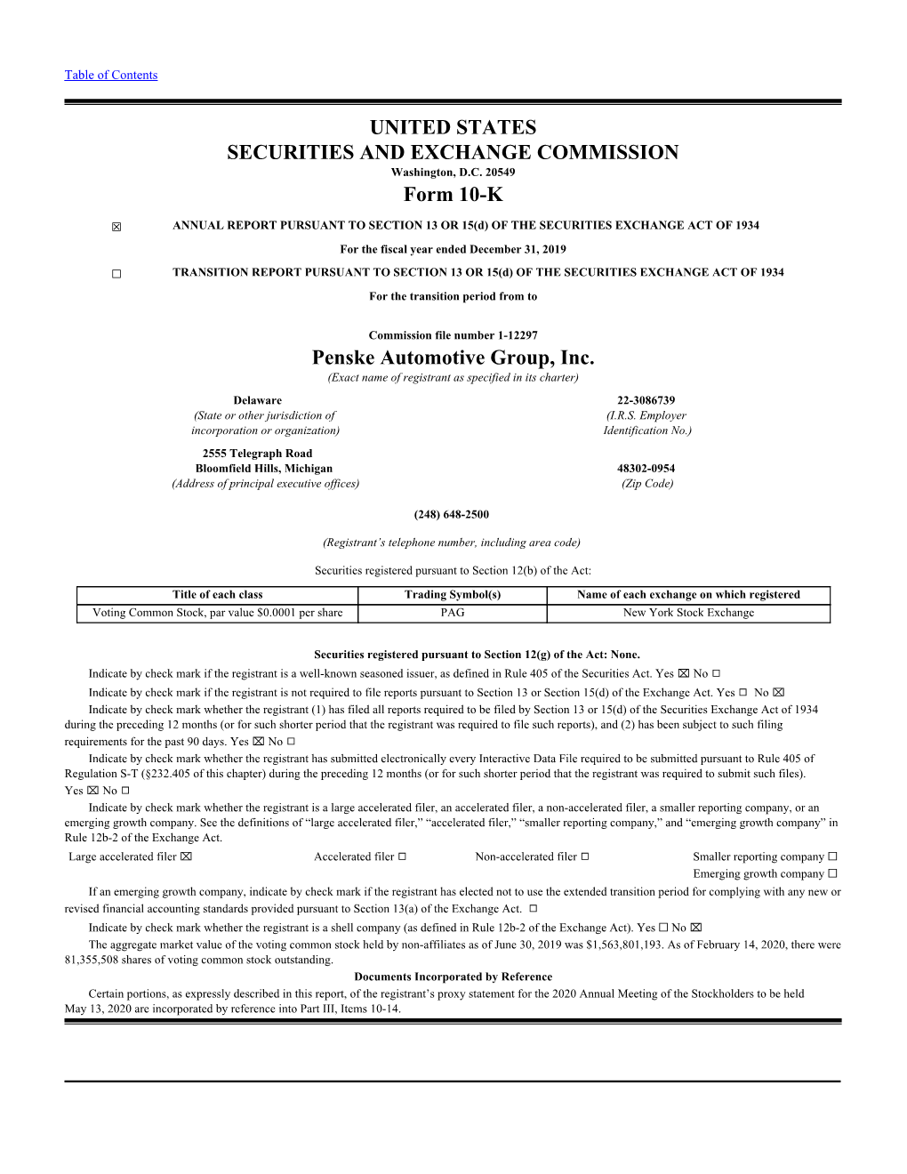 UNITED STATES SECURITIES and EXCHANGE COMMISSION Form