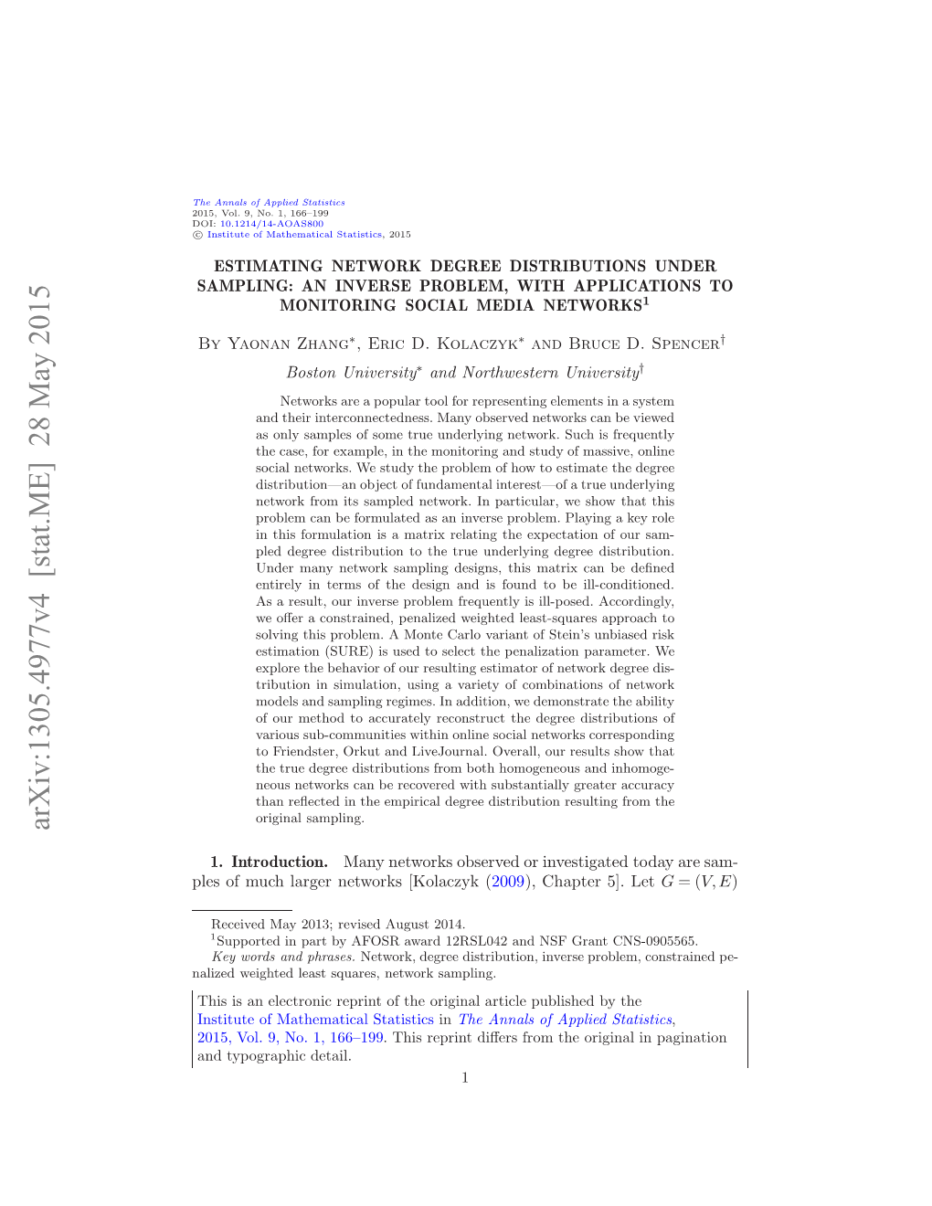 Estimating Network Degree Distributions Under Sampling