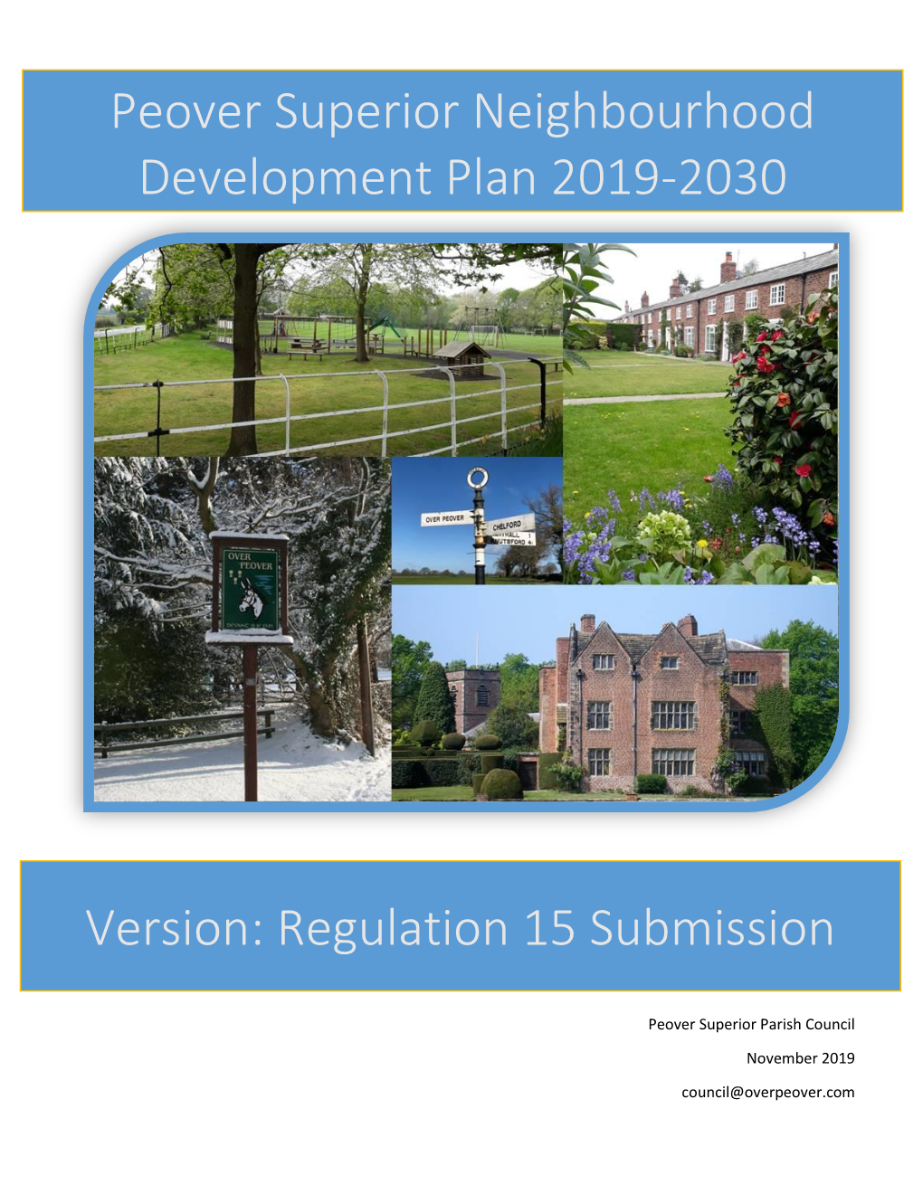 Peover Superior Neighbourhood Development Plan 2019-2030