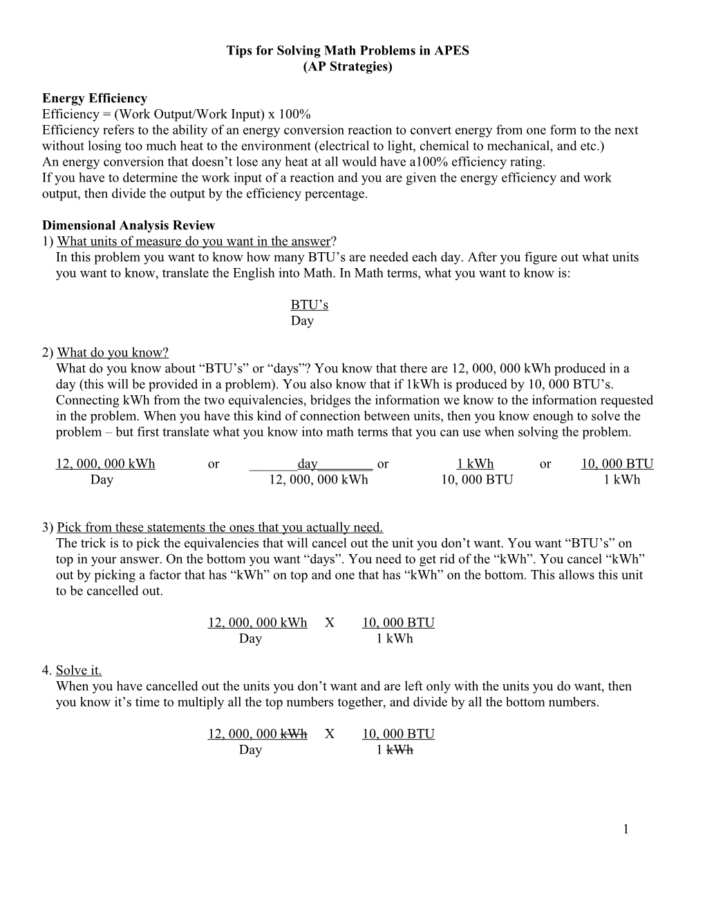 Tips For Solving Math Problems In APES