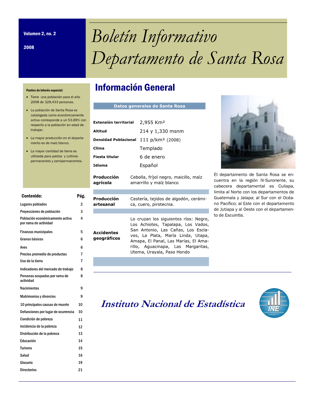 Boletín Informativo Departamento De Santa Rosa