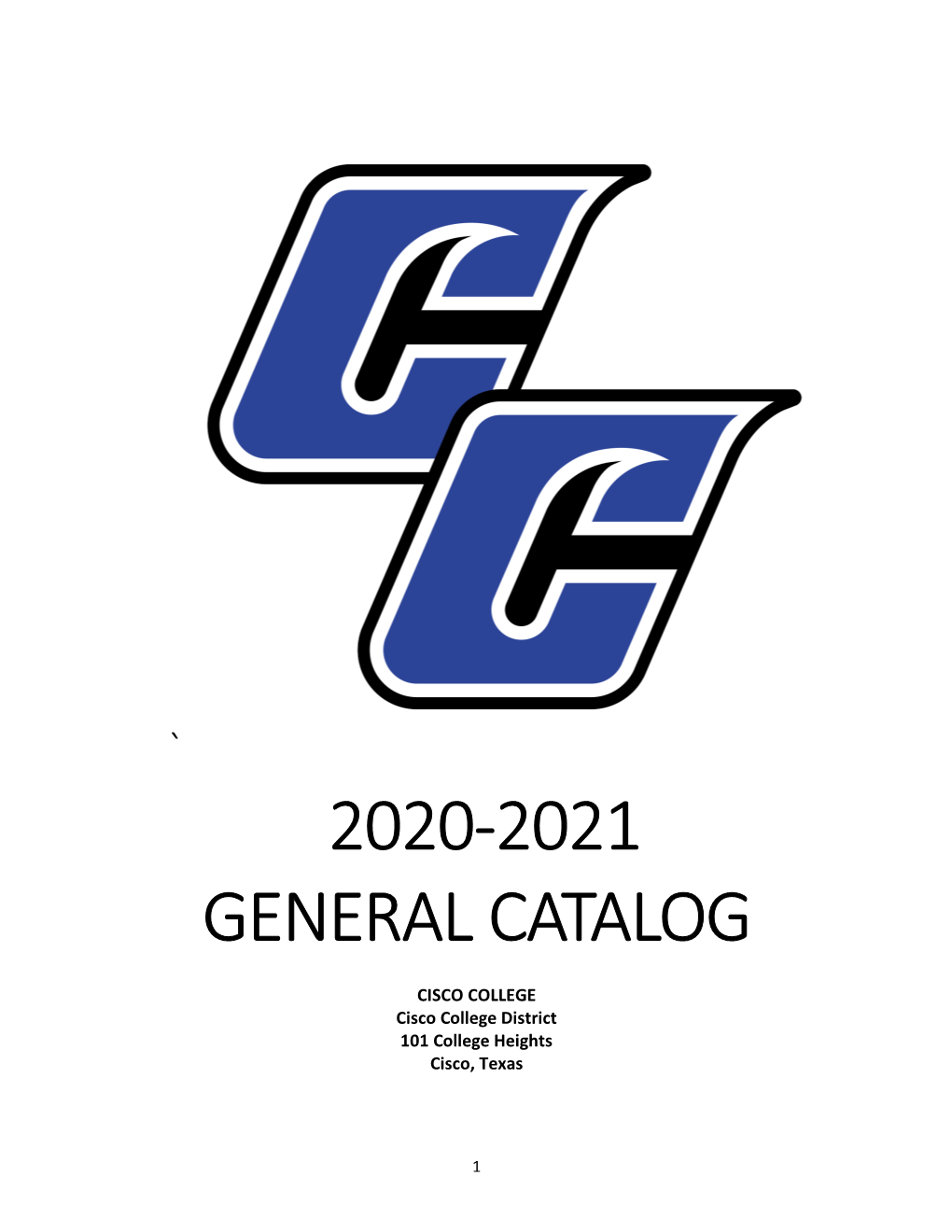 2020-2021 General Catalog