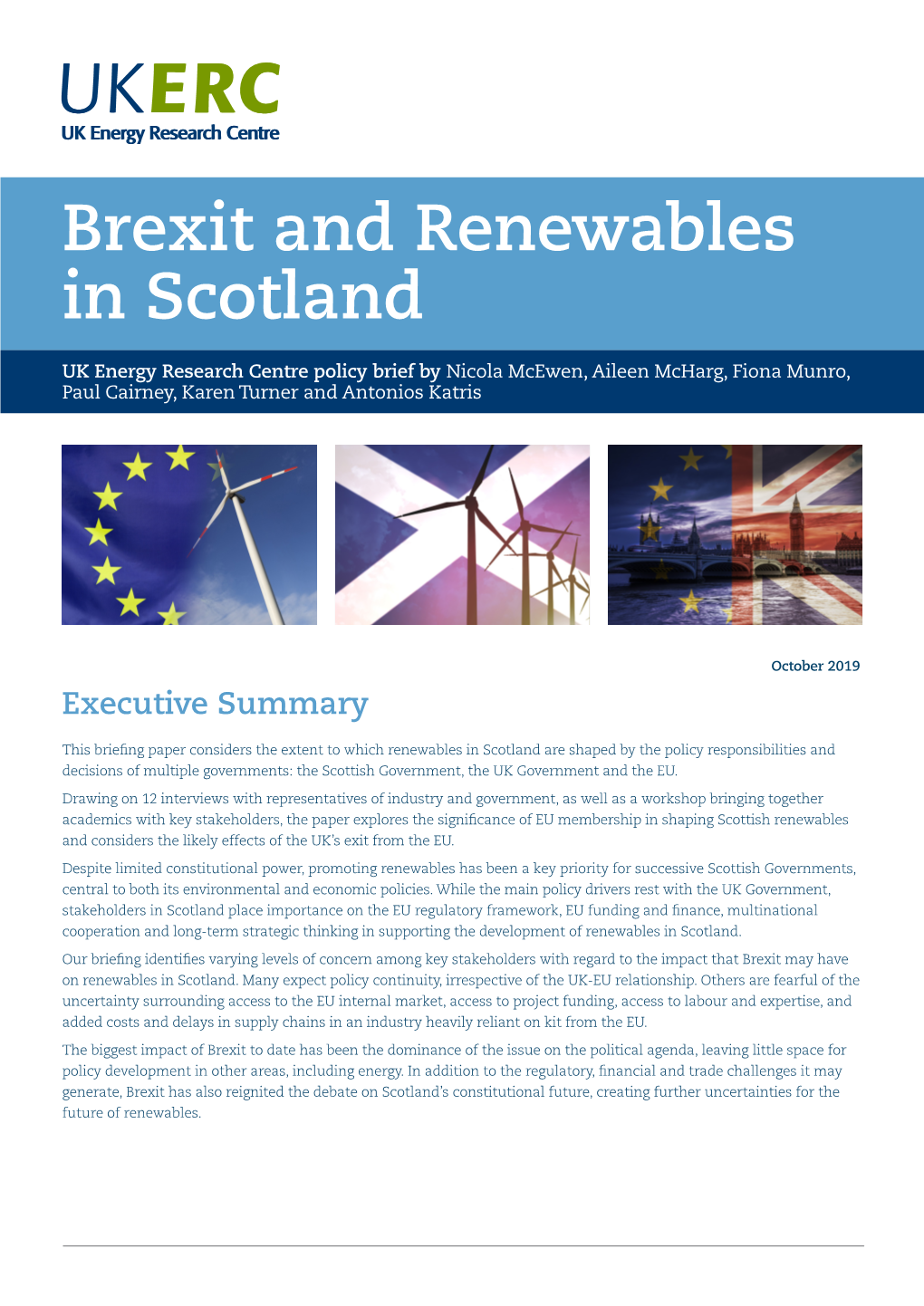 Brexit and Renewables in Scotland