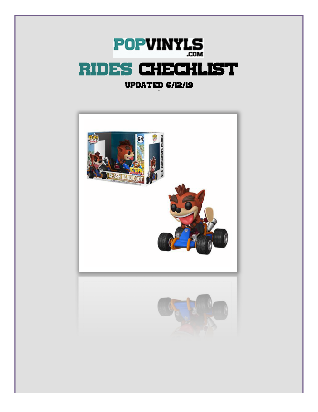 Rides Checklist Updated 6/12/19 6Upd