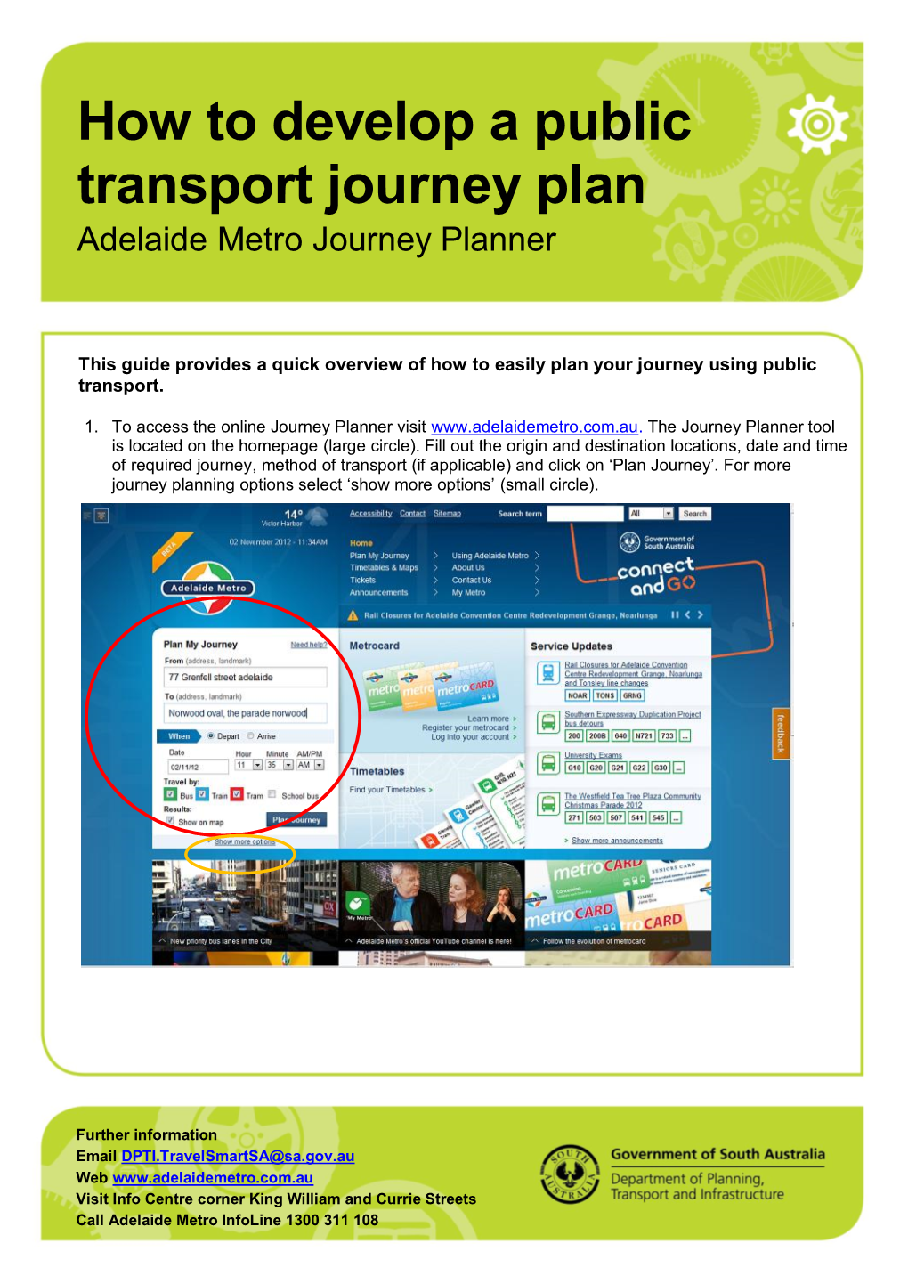 How to Develop a Public Transport Journey Plan Adelaide Metro Journey Planner