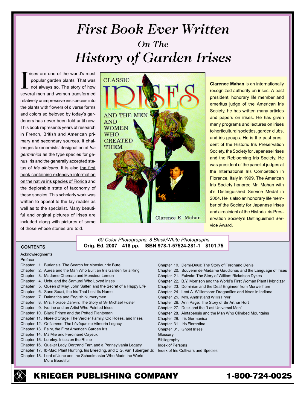 First Book Ever Written History of Garden Irises