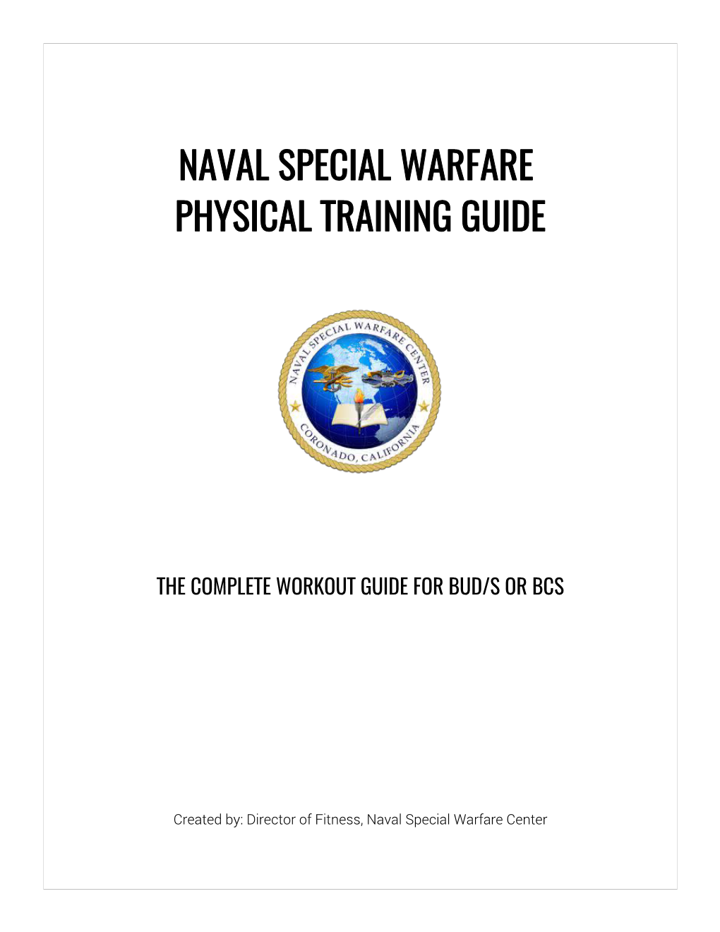 SEAL SWCC Physical Training Guide