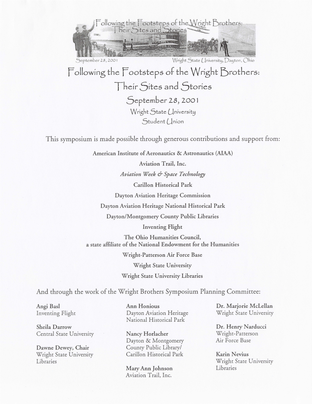 September 28, 2001 Wright State Universlt~ Student Union