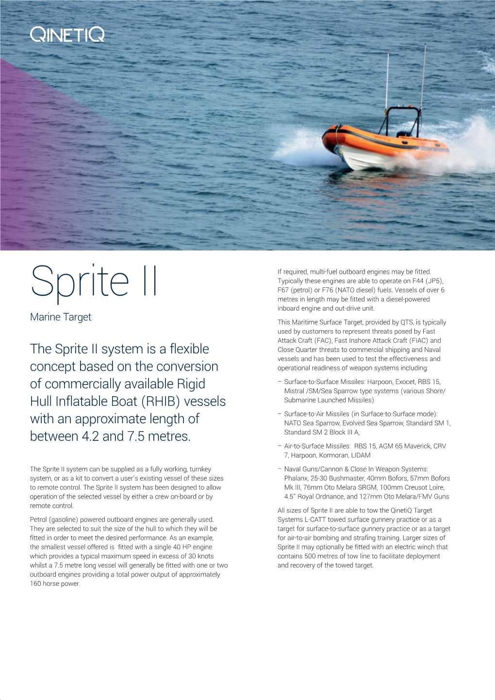 Sprite II Product Sheet