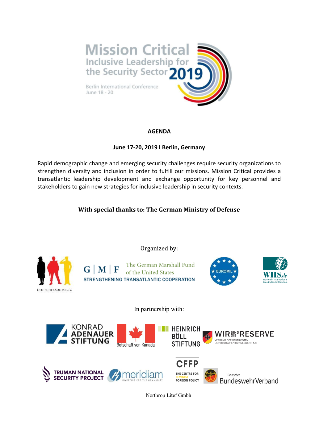 AGENDA June 17-20, 2019 I Berlin, Germany Rapid Demographic