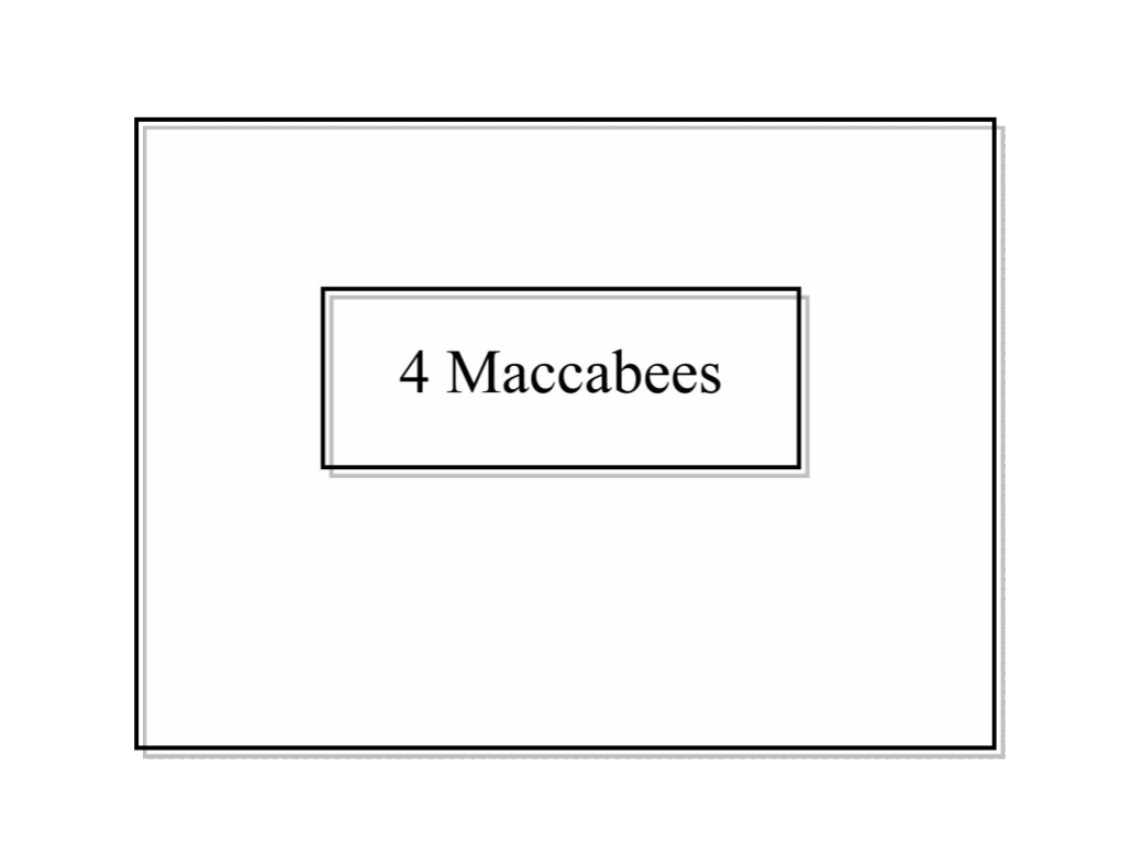 4 Maccabees Eleazar…The Mother…Seven Sons