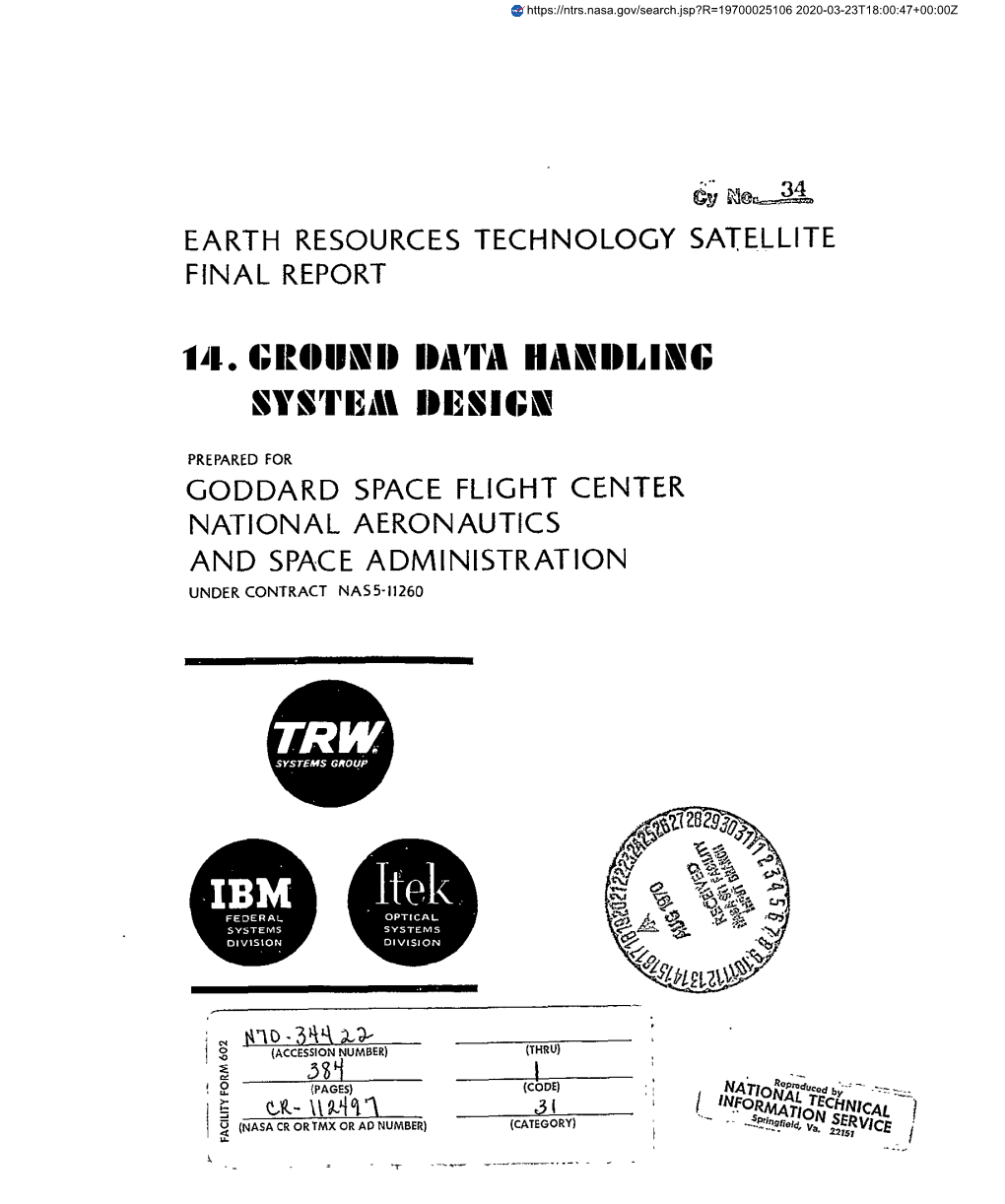 14. Ii'toinp IIATA HANDLING SYSTEM IENSIG!N